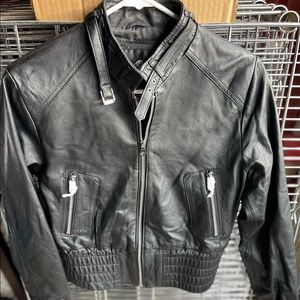 New black leather jacket . Size M . Never worn